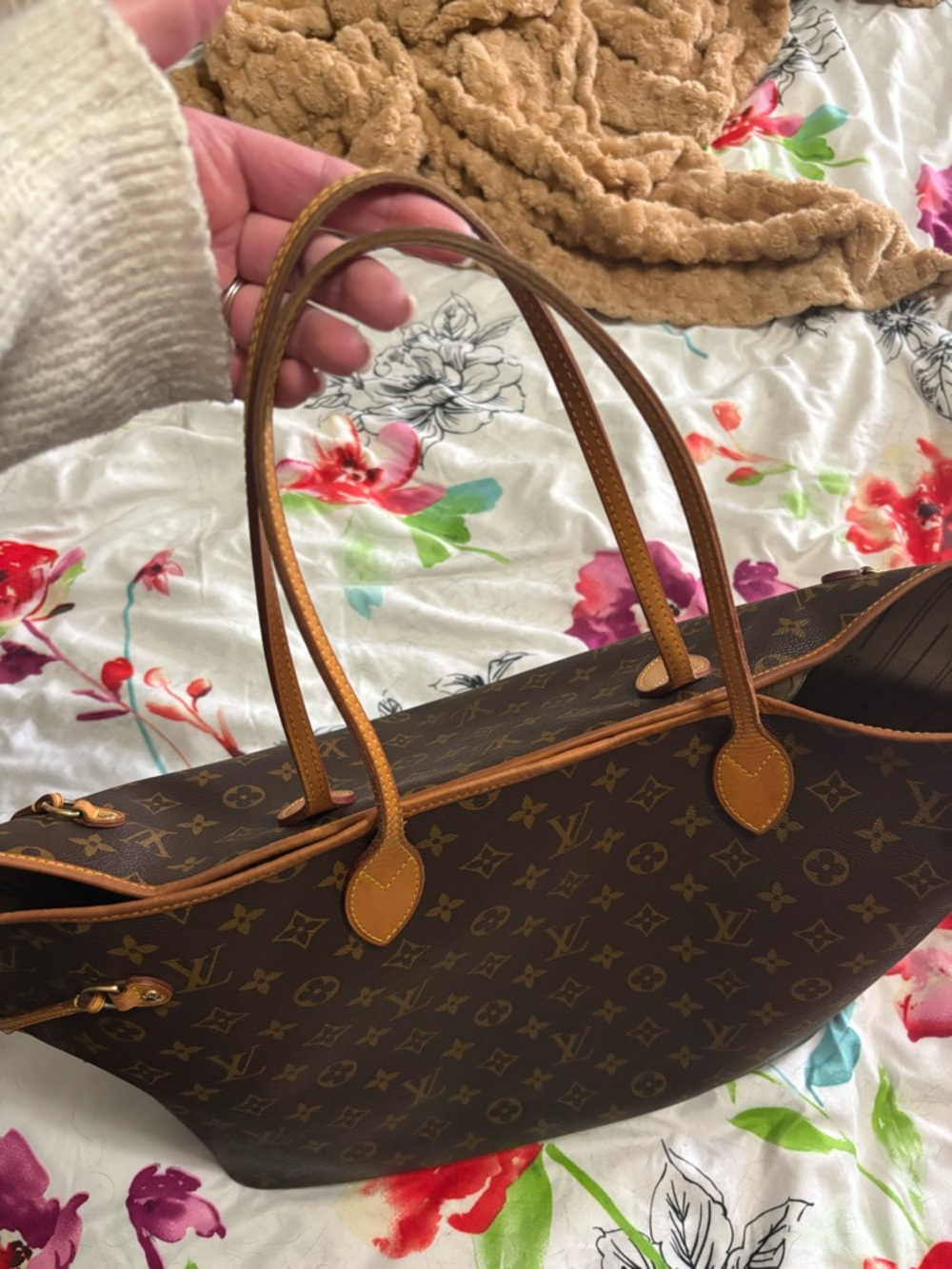 Louis Vuitton Monogram neverfull GM Tote Bag - Brown & Tan - Picture 3 of 16